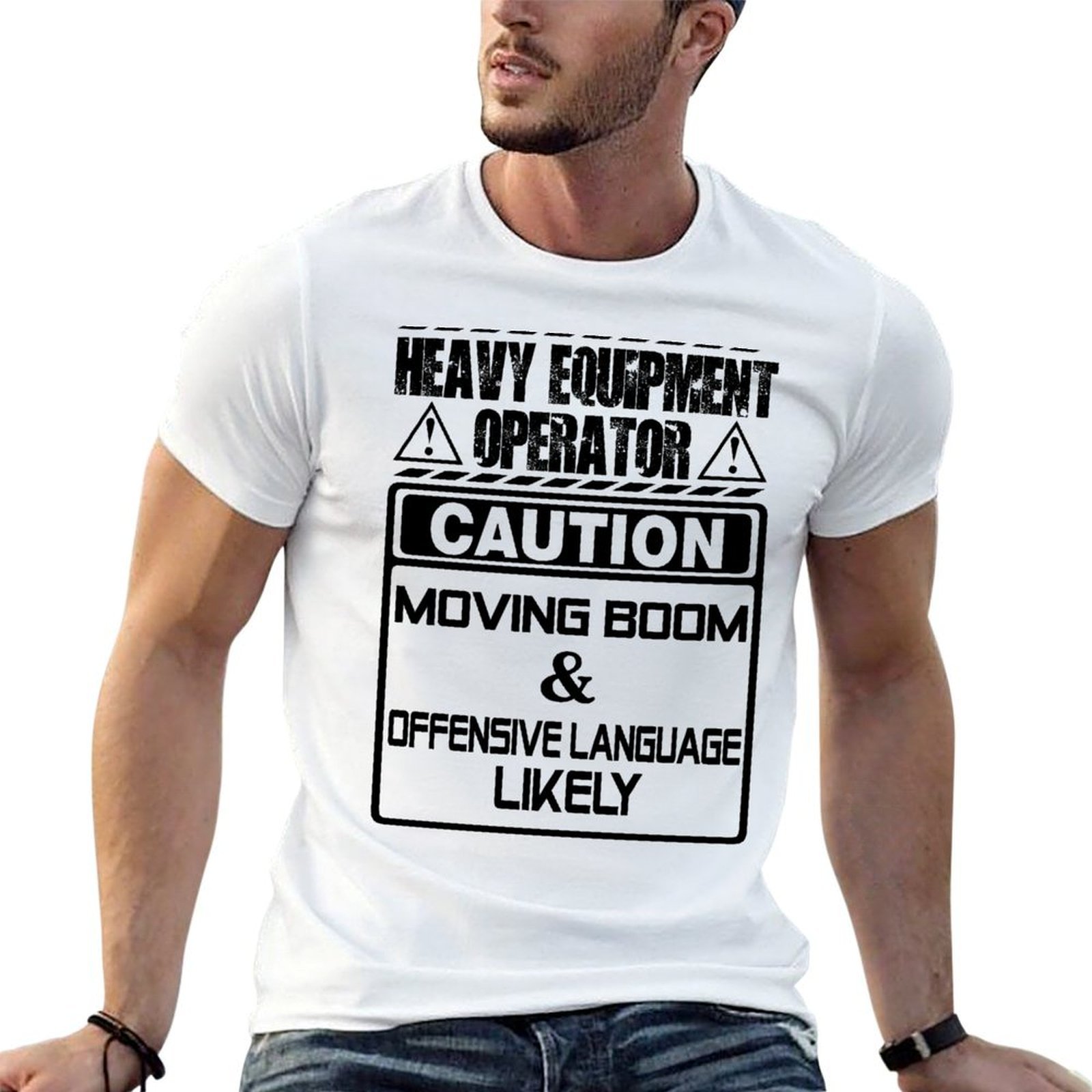 Heavy Equipment Vector - Camiseta funcional casual de manga curta