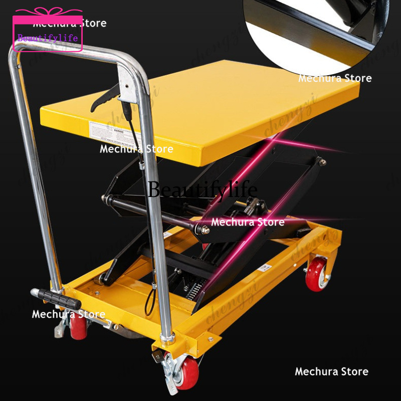 Scissor Lift Table Hydraulic - Carrinho de Plataforma Elevatória Hidráulica Portátil