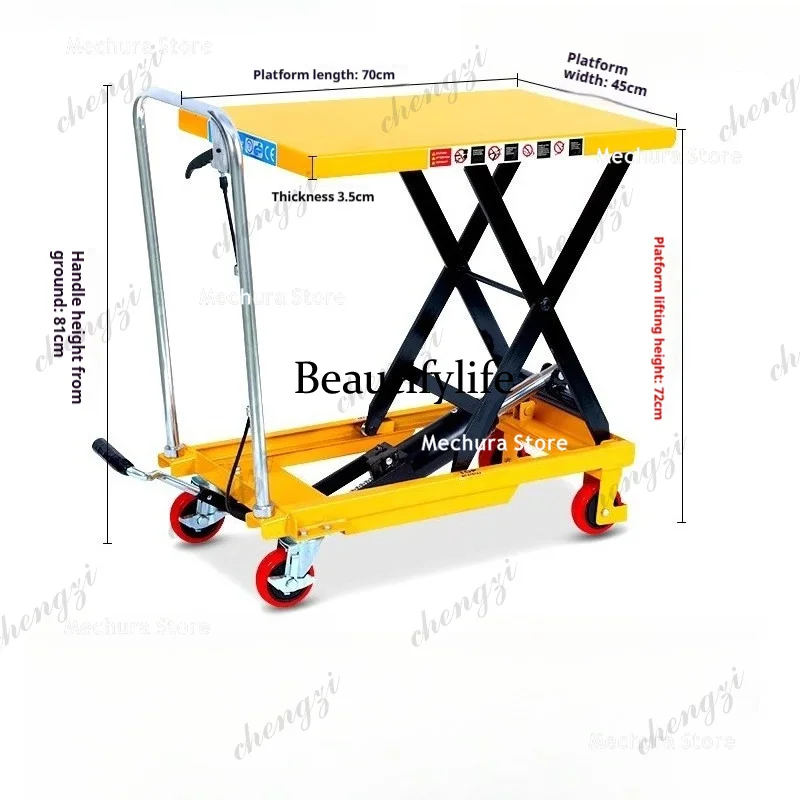 Carrinho de Plataforma Elevató - Scissor Lift Table Hydraulic avaliação e preço