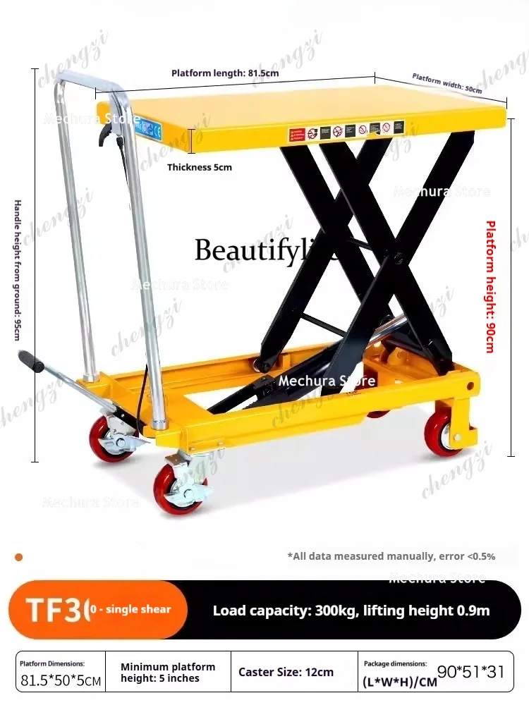 Carrinho de Plataforma Elevató - Scissor Lift Table Hydraulic avaliação e preço